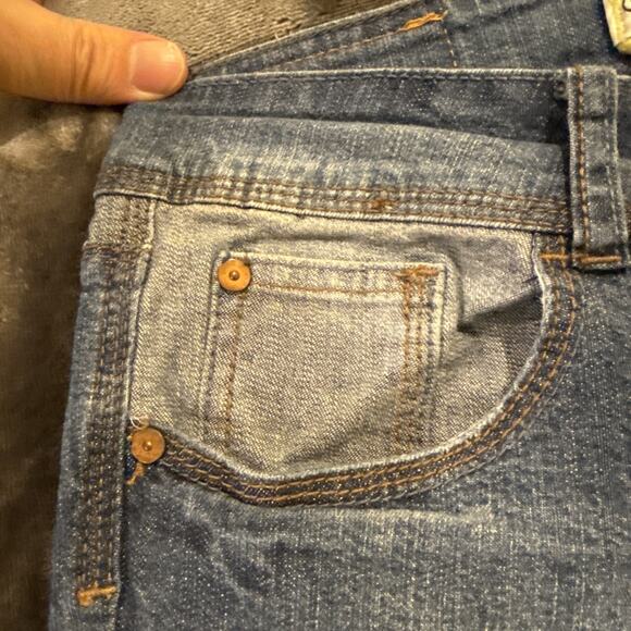 Indigo Rein Women's Skinny Jeans Denim Stretch Distressed Blue Med Wash Size 1 - Picture 8 of 16